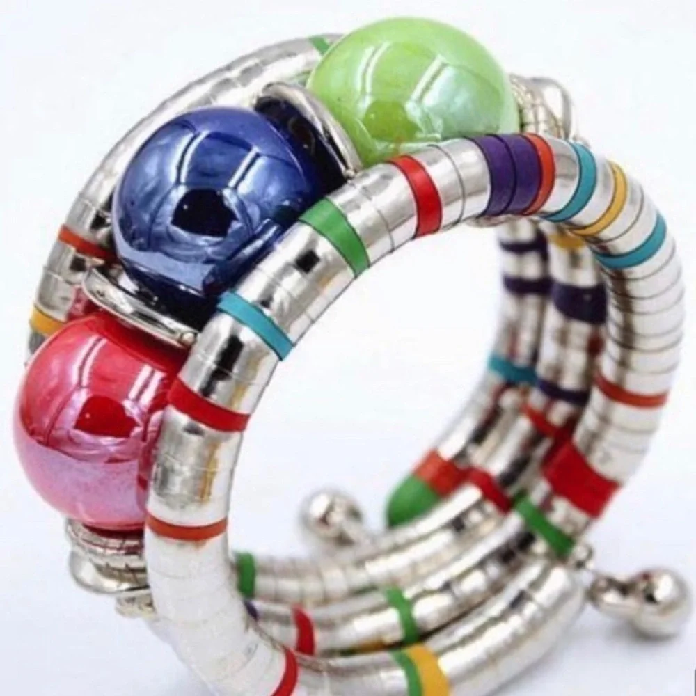 COIL wrap multi-colored bracelet